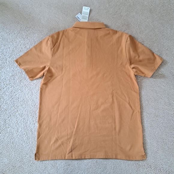 Le31 | Simons Mens Jersey Polo Size Medium Short Sleeved Shirt Camel NWT - Picture 12 of 13
